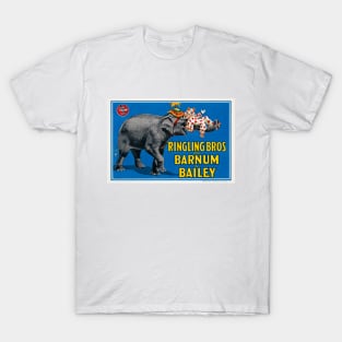 Ringling Bros. and Barnum and Bailey Elephant USA Vintage Poster T-Shirt